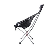 Chaise de camping pliante en aluminium à dossier haut avec poche latérale, légère et portable, pour extérieur et plage, vente en gros OEM
