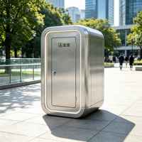 Toilettes portables préfabriquées en conteneur mobile, design industriel, installation rapide, toilettes sanitaires extérieures pour parcs, événements, bureaux