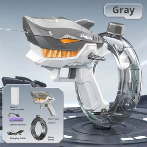 2024 nuevas pistolas de agua eléctricas de tiburón para adultos/niños anillo de recolección de energía de plástico para playa al aire libre/piscina juguetes de verano - Product Image 3