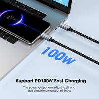 Kabel USB 2 in 1 Grosir Tipe-C 480Mbps Kabel Data PD100W Kabel Tipe C Pengisian Cepat untuk iPhone ke Notebook