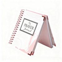 Carnet de prière chrétien quotidien personnalisable, élégant, rose et magnifique