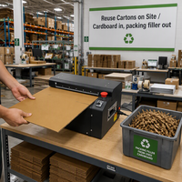 Machine à remplir les vide-spaces en papier LinkAir 40 cm, perforatrice de carton recyclé pour le remplissage de boîtes et l'emballage