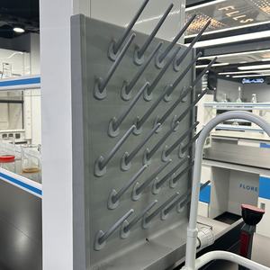 Séchoir de laboratoire mural <span class=keywords><strong>à</strong></span> 27 tiges, simple face, résistant aux produits chimiques, design moderne, en PP, avec égouttoir - Product Image 2