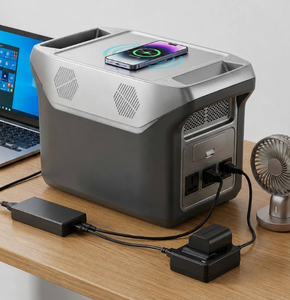 Station d'alimentation portable 2000W avec charge solaire, générateur pour camping extérieur, batterie de secours d'urgence - Product Image 3