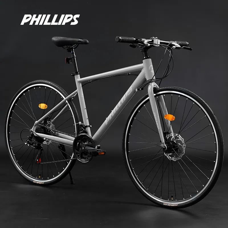 PHILLIPS 2022 fabbrica a buon mercato 700C bicicletta in alluminio bici da corsa bicicleta bici da strada ghiaia a scatto fisso