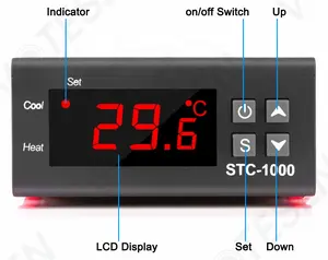 ترموستات stc 1000 متحكم في درجة الحرارة ل حاضنة البيض