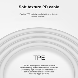 Bán buôn 1m Loại C để Loại C 3A Cáp sạc nhanh TPE vật liệu chống cháy USB C Cáp dữ liệu cho Iphone 15 Pro Max 14 13 12 - Product Image 2