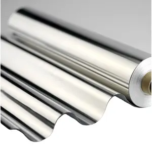 Huishoudelijke Verpakking Magnetron Tin 8-20 Micron Aluminium Heavy Duty Food Grade Papier In Roll Aluminiumfolie