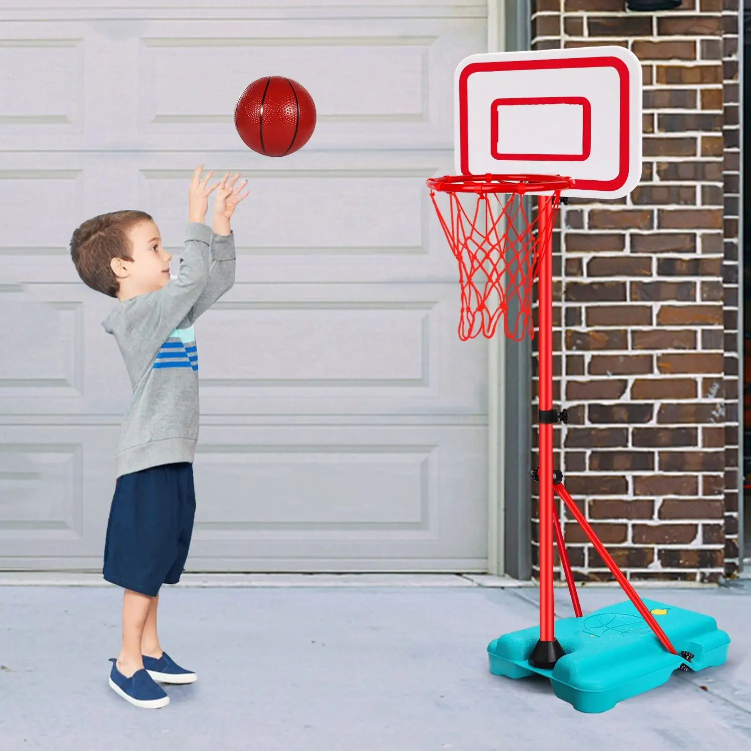 BBH04B en iyi seçim çocuk basketbolu hoop seti oyunu, mini basketbol hoop ayarlanabilir standı ile