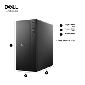 Computadora de Escritorio Dell ECT1250 Nueva, con Procesador I3-14100, 8GB/16GB de RAM DDR5, SSD+HDD NVMe y Monitor de 23.8 Pulgadas, Ideal para Oficina y Negocios - Product Image 5