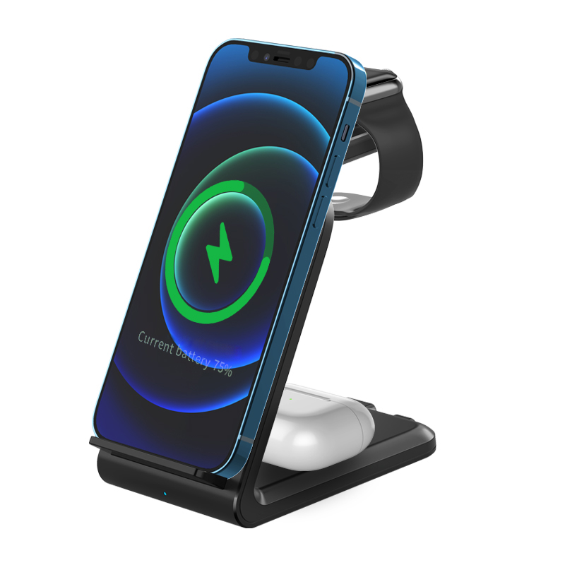 2021 новый дизайн 4в1 беспроводной бесплатный образец Подставка для зарядки мульти Подставка для зарядки