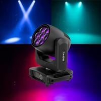 Projecteur de scène mobile LED RGBW portable 7x40 watts, directement de l'usine, avec contrôle DMX512, zoom et effets d'éclairage Wash