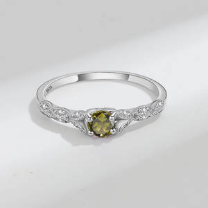 ラグジュアリー925スターリングシルバーレディース婚約結婚指輪クリスタルキュービックジルコニアパーティー記念日ファッション - Product Image 2