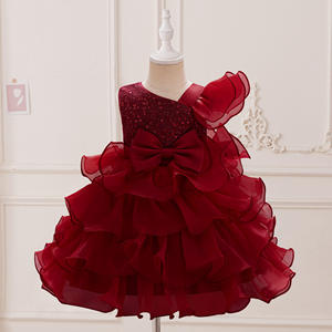 Abito da ballo vestiti per feste per bambini matrimonio abito da principessa con perle e decorazioni modello per ragazze di fiori piccole spose - Product Image 5