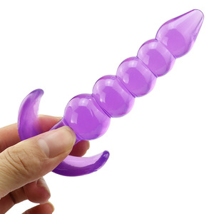 Plug Anali in Gelatina Flessibile, Prodotti Erotici per Coppie, Giocattoli Anali con 5 Sfere - Product Image 4