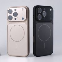 Coque de téléphone antichoc rigide avec protection intégrale de l'objectif et placage mat, couleur tendance, pour iPhone 18 15 16 17 14 13 Pro Max