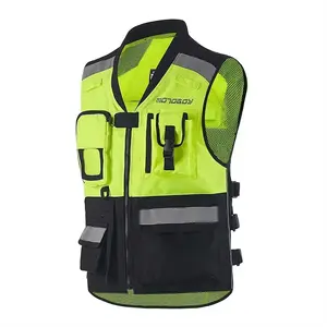 HCSPquality Lowest Price Customize Factory Direct Supply Free Logo Print Reflective Safety Vest Clothing Work Vest With Logo