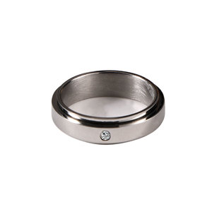 Minimalist Rotating <b>Ring</b> With Diamond Stainless Steel Unisex Everyday Wear SA1215 - Product Image 4