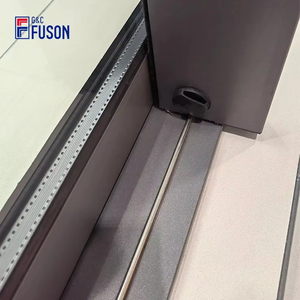 Fuson ประตูบานเลื่อนอลูมิเนียมบานเลื่อนติดผนังกั้นกระจกบางกรอบภายในกันเสียงอัตโนมัติ - Product Image 2