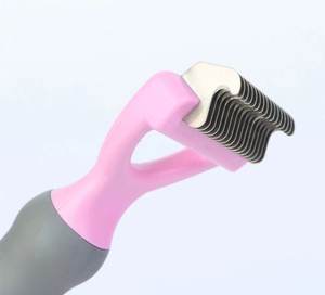 Peine de masaje seguro portátil al por mayor personalizado, herramienta de desprendimiento de pasador largo, cepillo de aseo de pelo lavable para baño de perros y gatos - Product Image 4