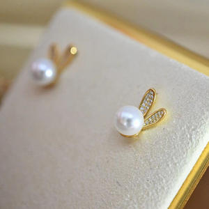 Juego de Accesorios de Plata S925 para DIY con Perlas, Collar de Plata y Oro Estilo Conejo Vacío, Collares de Cristal 9304 - Product Image 2