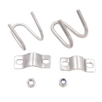 Connecteur de tuyauterie en acier au carbone et acier inoxydable avec écrou hexagonal en nylon, collier de serrage en U, collier de serrage croisé, doubles colliers de serrage pour la connexion de tubes