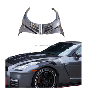 Applicable <span class=keywords><strong>Nissan</strong></span> <span class=keywords><strong>Ares</strong></span> R35 GTR Modifié Nismo Garde-boue avant en fibre de carbone Garde-boue de remplacement - Product Image 1