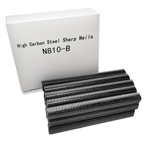 Clous <span class=keywords><strong>à</strong></span> <span class=keywords><strong>béton</strong></span> pointus en acier <span class=keywords><strong>à</strong></span> haute teneur en carbone, agrafes en forme de U, clous <span class=keywords><strong>à</strong></span> orteils N810-B, feuilles de <span class=keywords><strong>fer</strong></span>, agrafes pointues noires, code d'agrafes - Product Image 1