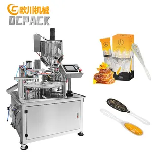 Automatic Blanking Honey Spoon Filling Sealing Machine Plastic Honey Spoon Packing Machine