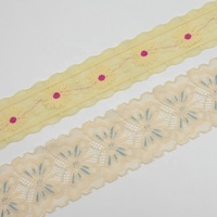 Motif floral tissu dentelle ruban élastique artisanat bilatéral brodé Net dentelle garniture pour bricolage couture vêtements accessoires