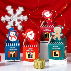 Boîte cadeau de Noël moderne en carton imprimé avec motif de dessin animé pour l'emballage de fruits du réveillon de Noël - Product Image 2