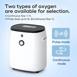 Concentrateur d'oxygène portable 1-7L 220V/110V pour usage domestique, compression électrique, 6KG, blanc/noir - Product Image 5