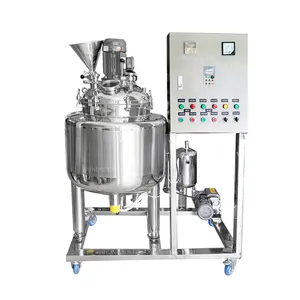 50L 100L Small Mix Equipment Tomato Gel Mayonnaise Cream Mixer Blending Ketchup Sauce Electric Heated Mixing Tank