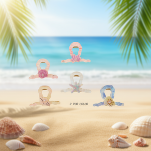 Fermaglio per Capelli a Forma di Conchiglia, Stella Marina e Artiglio da 8 Cm con Incisione Laser - Product Image 3