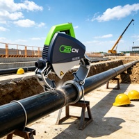 Machine à couper les tuyaux en plastique 75-400 mm pour tuyaux HDPE et PVC de grand diamètre, technologie de coupe orbitale