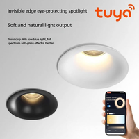 Foco Inteligente Tuya Smart Spotlight Arc, Empotrable sin Marco, Regulable, Ajuste de Color, Control Remoto ZigBee, Integración de Control por Voz, 95mm