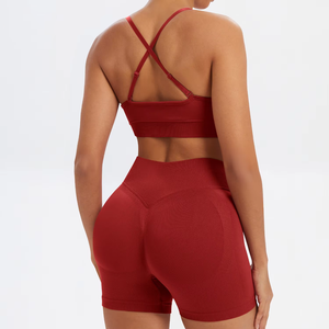 Conjunto de Yoga de 2 Piezas sin Costuras, Ropa Deportiva de Secado Rápido para Correr al Aire Libre y Hacer Deporte, Atuendo Femenino - Product Image 3