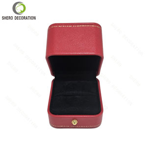 Wholesale Valentine's Day Gift Package Handmade Pu <b>Leather</b> <b>Jewelry</b> Box Luxury Jewellery Gift Box Wedding Ring Box - Product Image 2