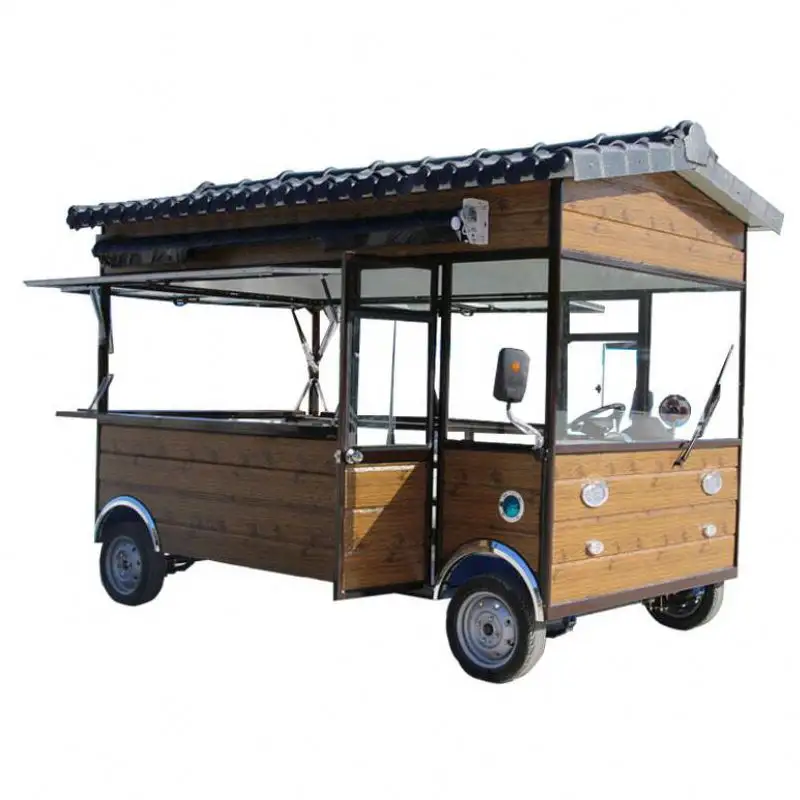 Triciclo elettrico a tre ruote per alimenti Mobile Hot Dog moto Food Bike con cucina completa Piaggio Ape 50 Food Truck