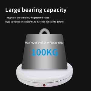 Nuovo giradischi 4545ALF 45CM con colore di alimentazione presa bianca supporto rotante giradischi fotografico a 360 gradi con telecomando - Product Image 3