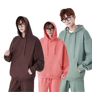 Hoge Kwaliteit Wollen Trui Lege Schouder Oversized Heren Hoodie Custom Heren Hoodies & Sweatshirts