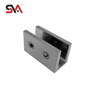 SVA-3086 Rắn Đồng hình chữ U phòng tắm Kệ Clip kính để treo tường kẹp cửa đôi lỗ inch Hệ thống đo lường - Product Image 1