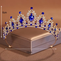 Diadème de Mariage Scintillant en Métal avec Strass et Cristaux pour Femme – Couronne Décorative et Accessoire de Spectacle