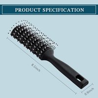 Brosse à cheveux noire personnalisable avec logo, séchage rapide et démêlage sans douleur pour le coiffage au sèche-cheveux