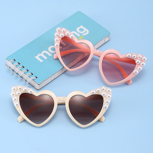 Fashion Heart Kids Sunglasses Children Retro Cute Pink Cartoon Sun <strong>Glasses</strong> <strong>Frame</strong> Girls Boys <strong>Baby</strong> Sunglasses UV400 Eyewear - Product Image 2