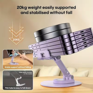LeYi Support de téléphone portable et tablette pliable à rotation 360° en alliage d'aluminium ABS, idéal <span class=keywords><strong>pour</strong></span> le bureau et <span class=keywords><strong>la</strong></span> maison - Vente chaude - Product Image 4
