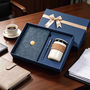 Cadeaux d'affaires promotionnels, carnet avec stylo, journal relié rigide A5, stylo à bille en métal pour clients d'entreprise, logo personnalisé, en gros - Product Image 1