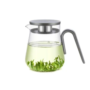 Samadoyo S/S Filter Glass Tea Maker Integrated Glass Teapot Water Pitcher Tea Pot with Aluminum Lid