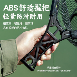 Mini épuisette pliante avec anneau en maille métallique de 34 cm, filet de pêche portable pliable pour usage extérieur - Product Image 4