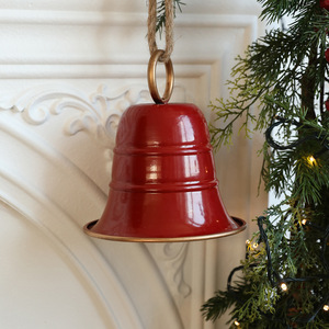 Campanas de Navidad de Plástico al por Mayor, Surtidas en Rojo, Dorado y Verde, Campanas de Jingle con Cordón de Yute, Decoración Ecológica para Árboles de Navidad - Product Image 3